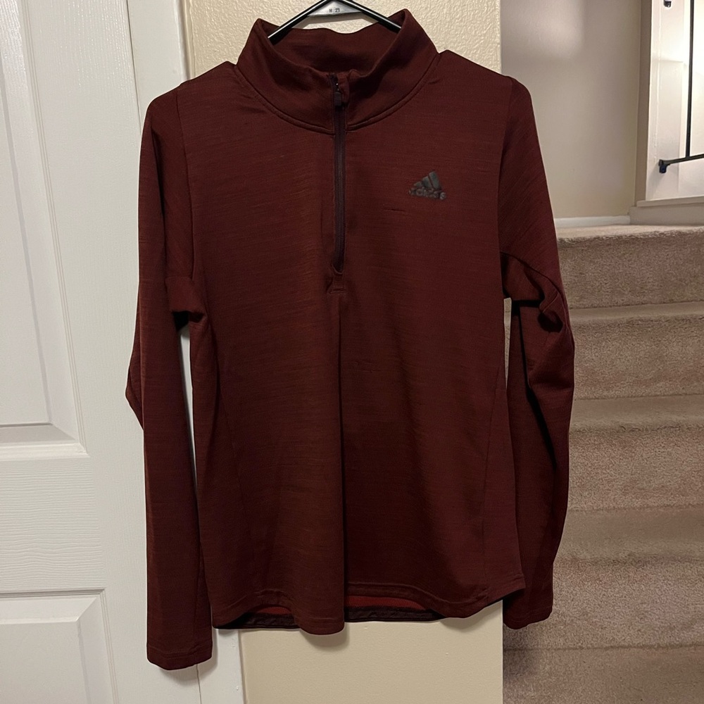 Maroon Adidas Quarter-Zip.